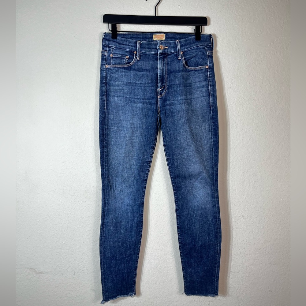 Mother Jeans Looker Ankle Fray Sz 28
